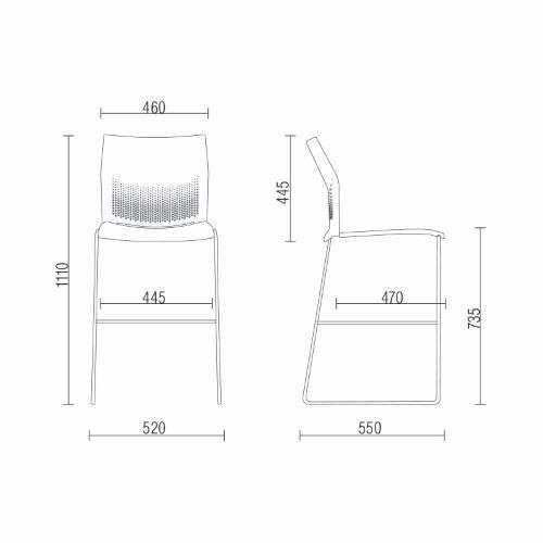 Banqueta Connect Estrutura Cromada Banqueta Connect Estrutura Cromada