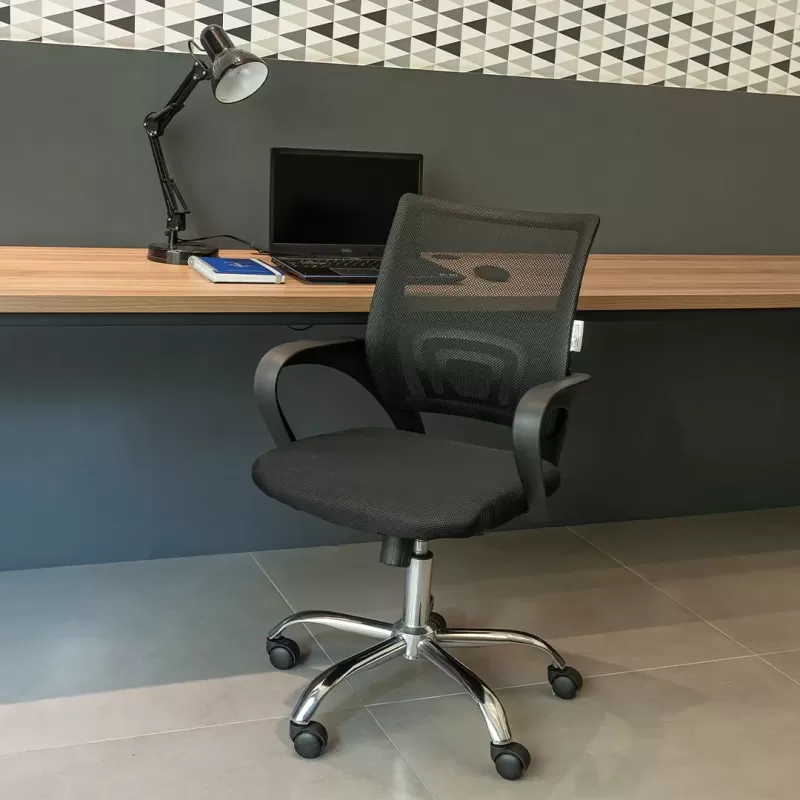 Cadeira para Escritório ELITE Diretor | Tela Mesh - Assento Estofado, Base Cromada - Cadeira Home Office SUPER OFERTA! Cadeira para Escritório ELITE Diretor | Tela Mesh - Assento Estofado, Base Cromada - Cadeira Home Office SUPER OFERTA!