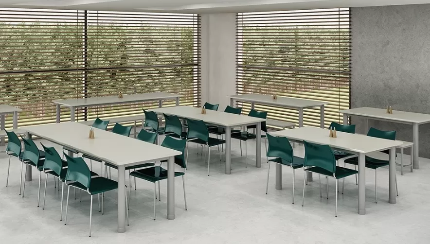 Mesa Refeitório 4 Lugares - Larg. 1,20 m x Prof. 80 cm x Alt.72 cm | Tampo Mdp 25mm Melamínico Mesa Refeitório 4 Lugares - Larg. 1,20 m x Prof. 80 cm x Alt.72 cm | Tampo Mdp 25mm Melamínico