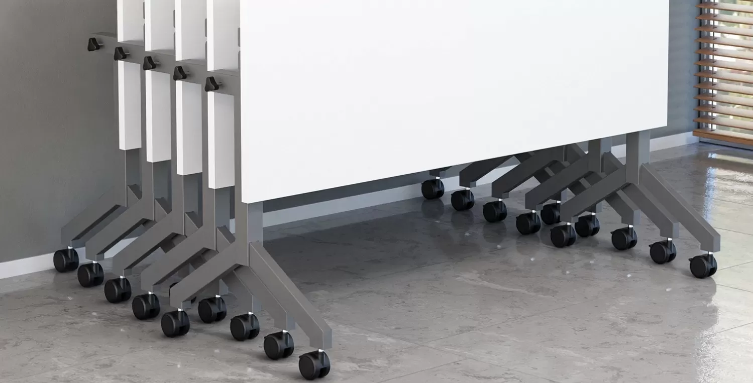 Mesa Escritório e Reunião Rebatível | Larg. 1100 x Prof. 700 x Alt. 750 - Tampo 25mm *com rodízios Mesa Escritório e Reunião Rebatível | Larg. 1100 x Prof. 700 x Alt. 750 - Tampo 25mm *com rodízios