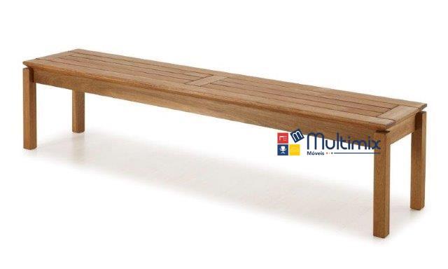 Banco em Madeira Corda Areia e Cores | Linha Traço - Alt. 0,43 cm X Larg. 1,80 cm X Prof. 0,37 cm - Espaço Casa e Jardim