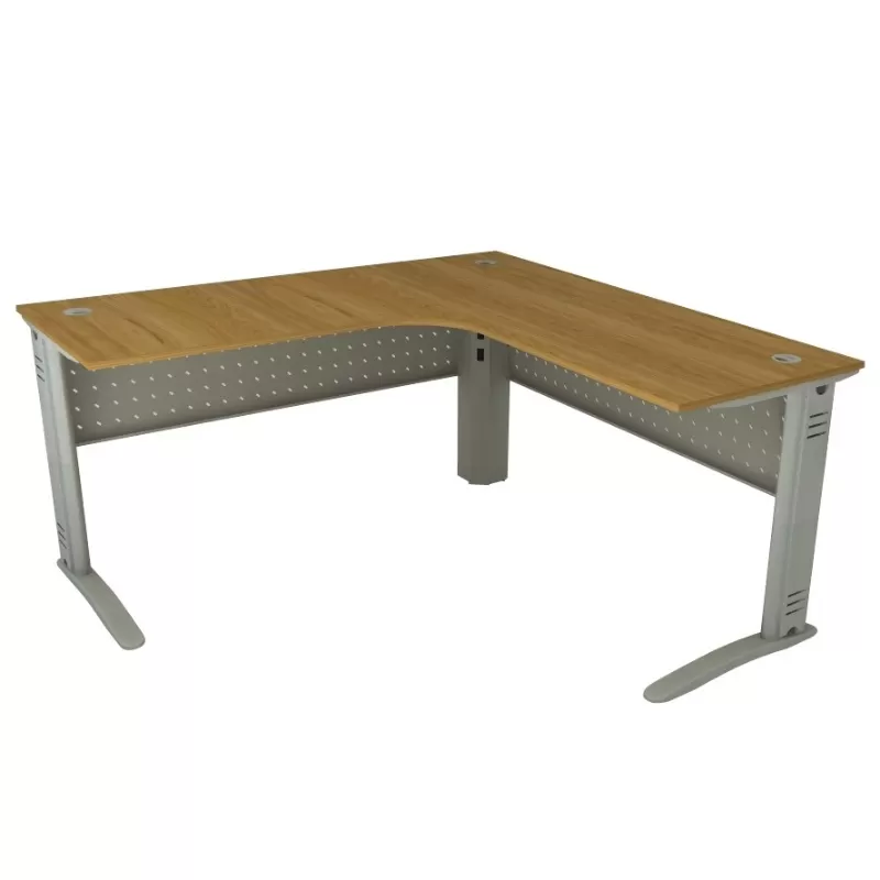 Mesa Delta Para Escritório | Painel Em Aço Perfurado 1100 X 1200 - Impéria Premium 25mm