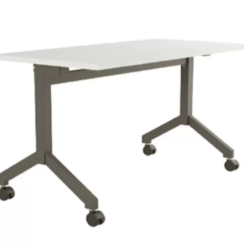 Mesa Escritório e Reunião Rebatível | Larg. 1600 x Prof. 700 x Alt. 750 - Tampo 25mm *com rodízios